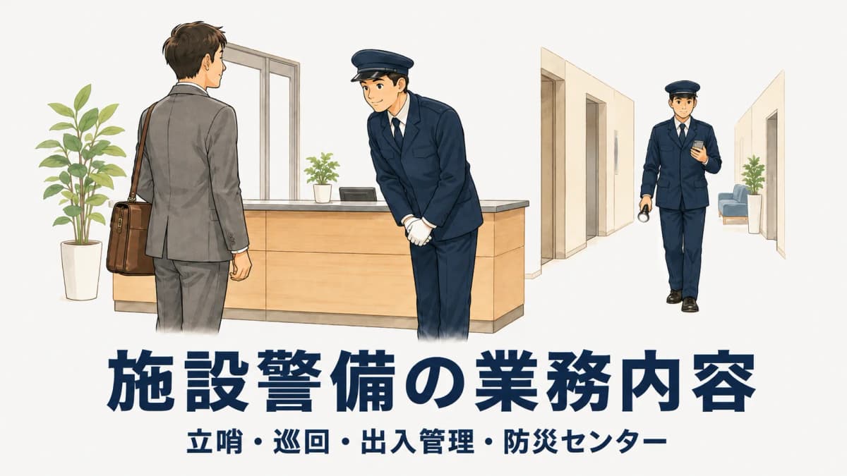 施設警備の業務内容とは?常駐現場の配置・報告・記録の課題【2026年版】